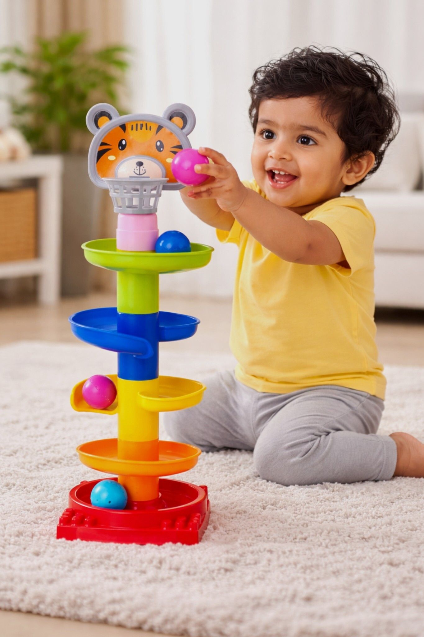 toysmahakal Kids Ball Drop Spiral Tower Toy Colorful Learning Activity Game-picture-12