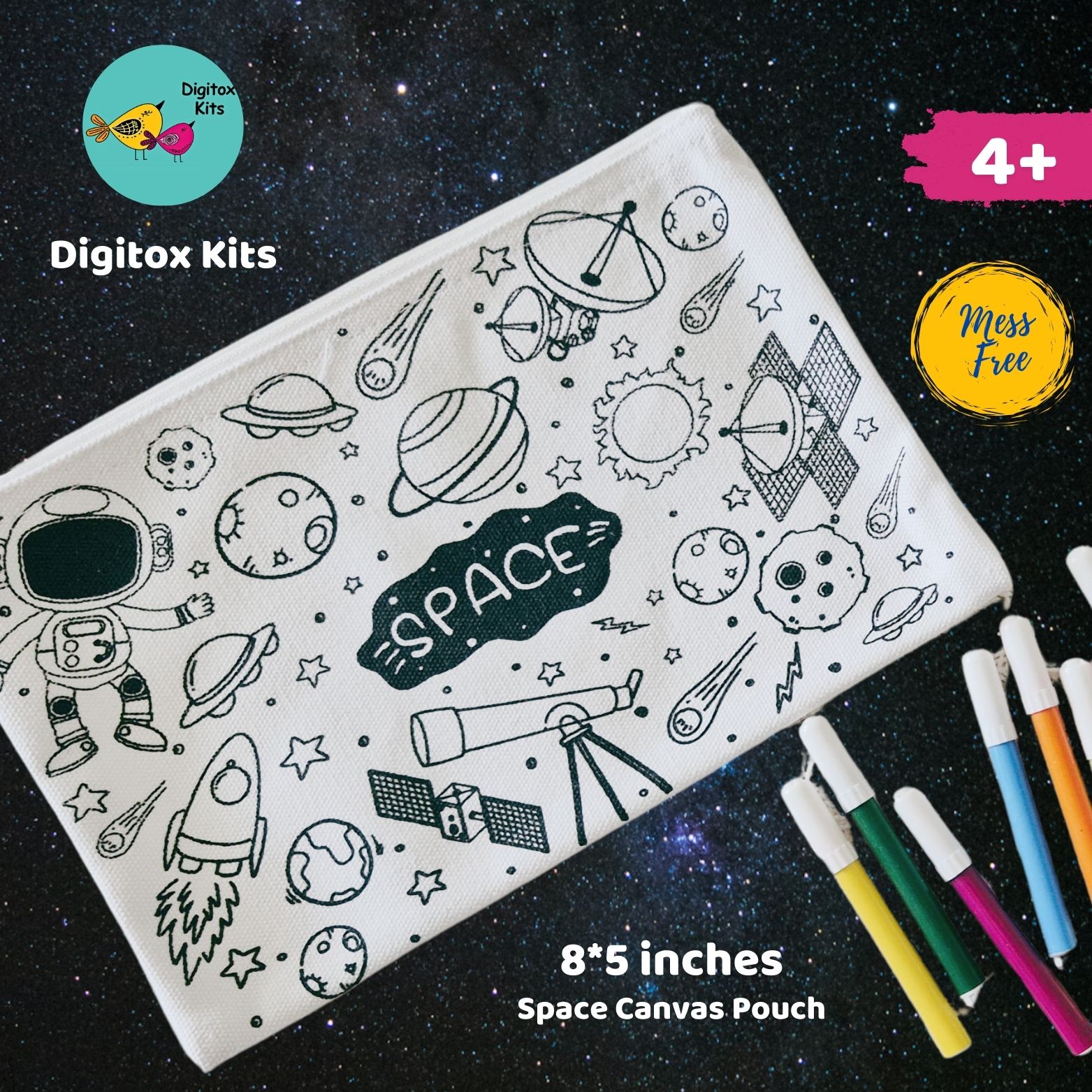 digitox kits DIY Space Themed Pouch for Kids - Multicolor-picture-10