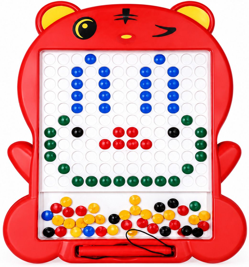 magnetic drawing mosaic board for kids with magnetic pen & colorful beads