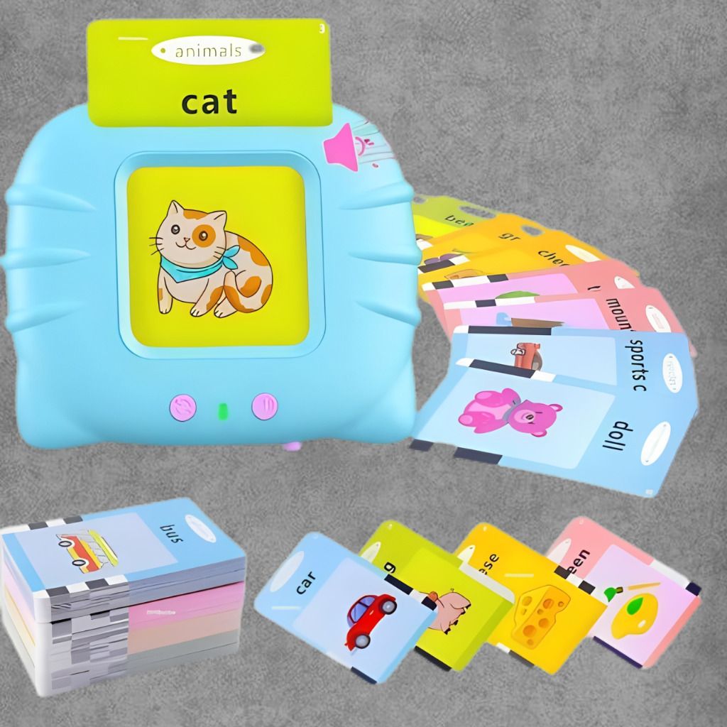 Flash Card Learning Device for Kids with Animal Fruit and Object Cards-image-4
