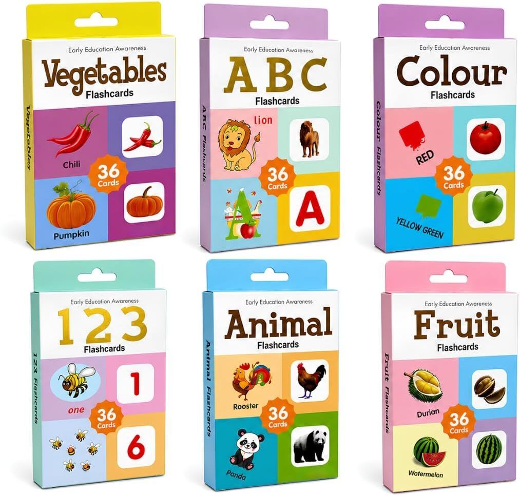harshit enterprise Kids Learning Flash Cards Set of 6-picture-15
