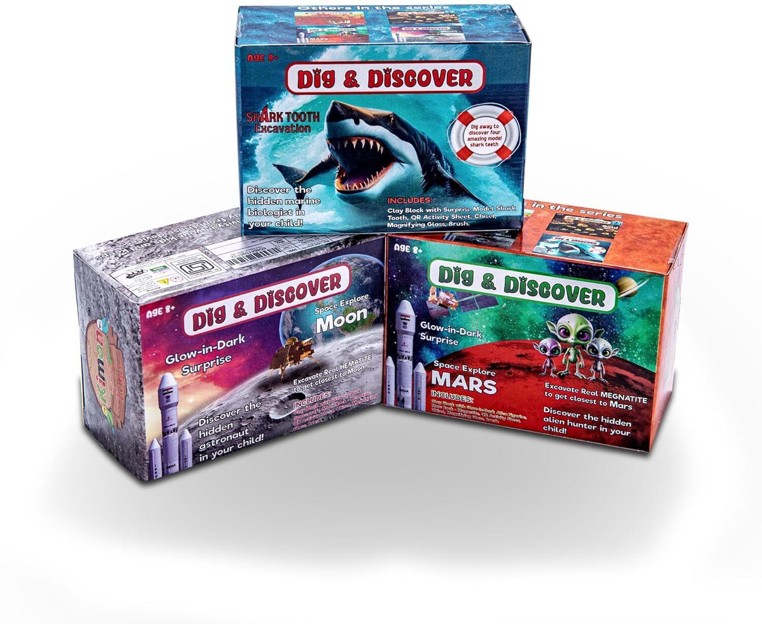 Dig & Discover - Excavation Box - Combo 3 - Moon Mars Shark-image-47