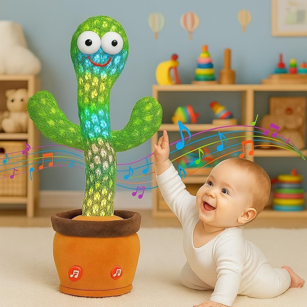 Dancing Cactus Repeats What You Say,Electronic Plush Toy with Lighting-image-34