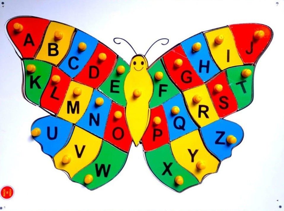 Wooden Capital Alphabet Puzzle| Butterfly ABCD Alphabet Puzzle|26 Pices Puzzle-image-2