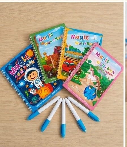 Reusable Magic Water Book 4 Pcs Water Colouring Book Sketch Pad-image-14