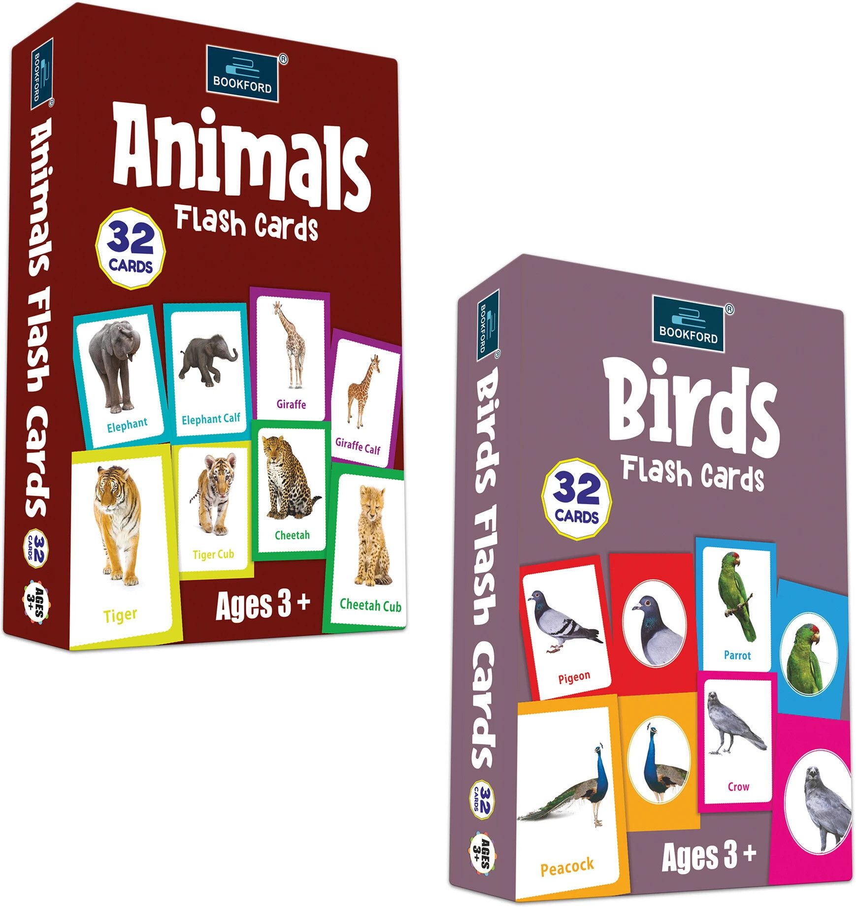Flash Cards - Set of 2 Flash cards For Kids - Animals , Birds-image-23
