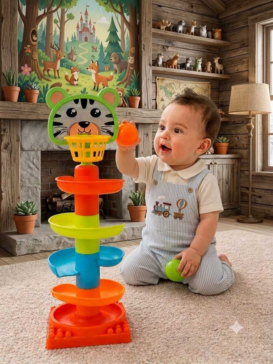 zairastor Kids Colorful Ball Drop Tower Toy-picture-28