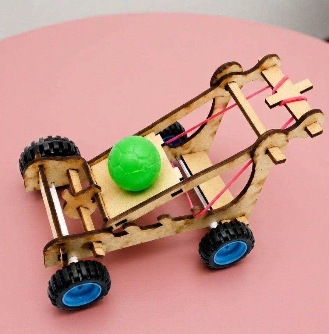 erhindia DIY Wooden Ball Shooter Catapult Launcher STEM Science Project Working Model-picture-15