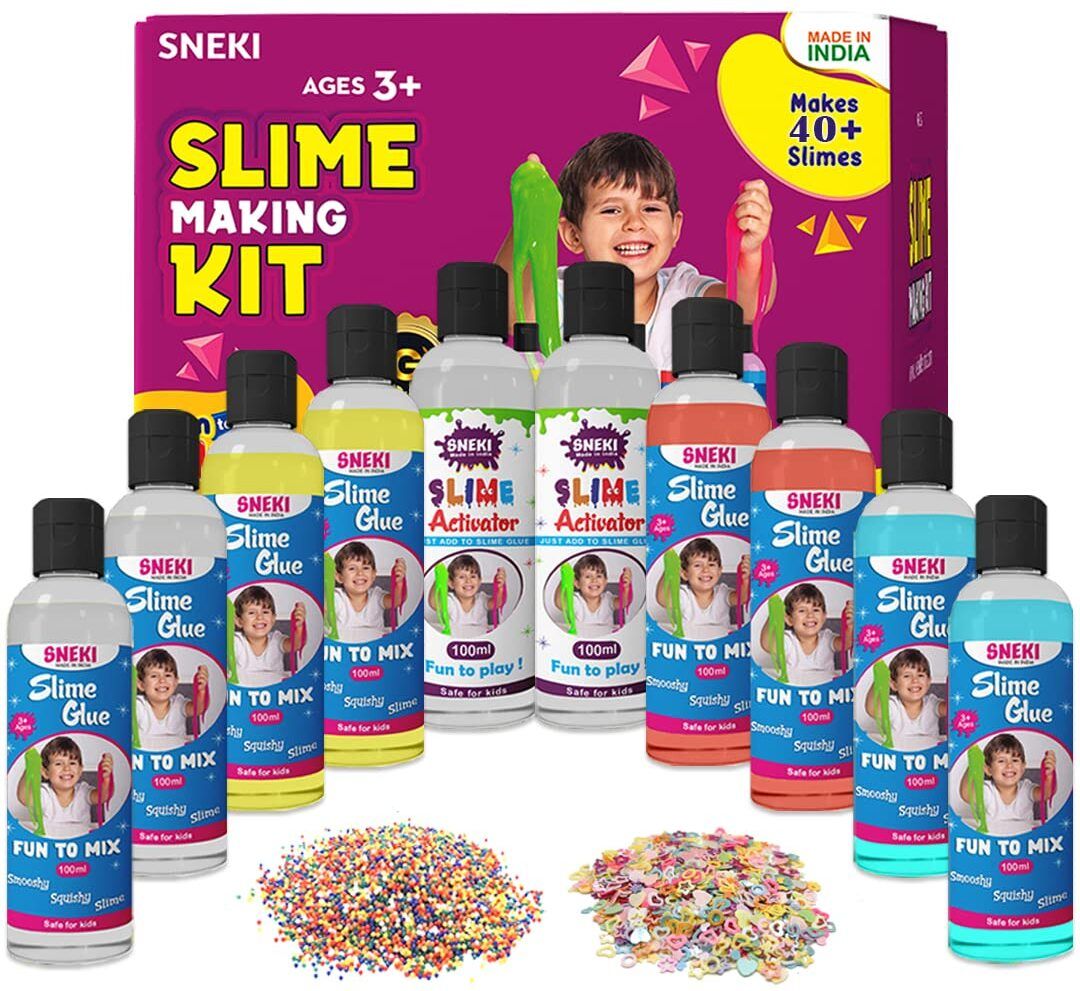 DIY Multicolor Slime Making Kit Kids Learning Activities Toys for Girls & Boys-image-31