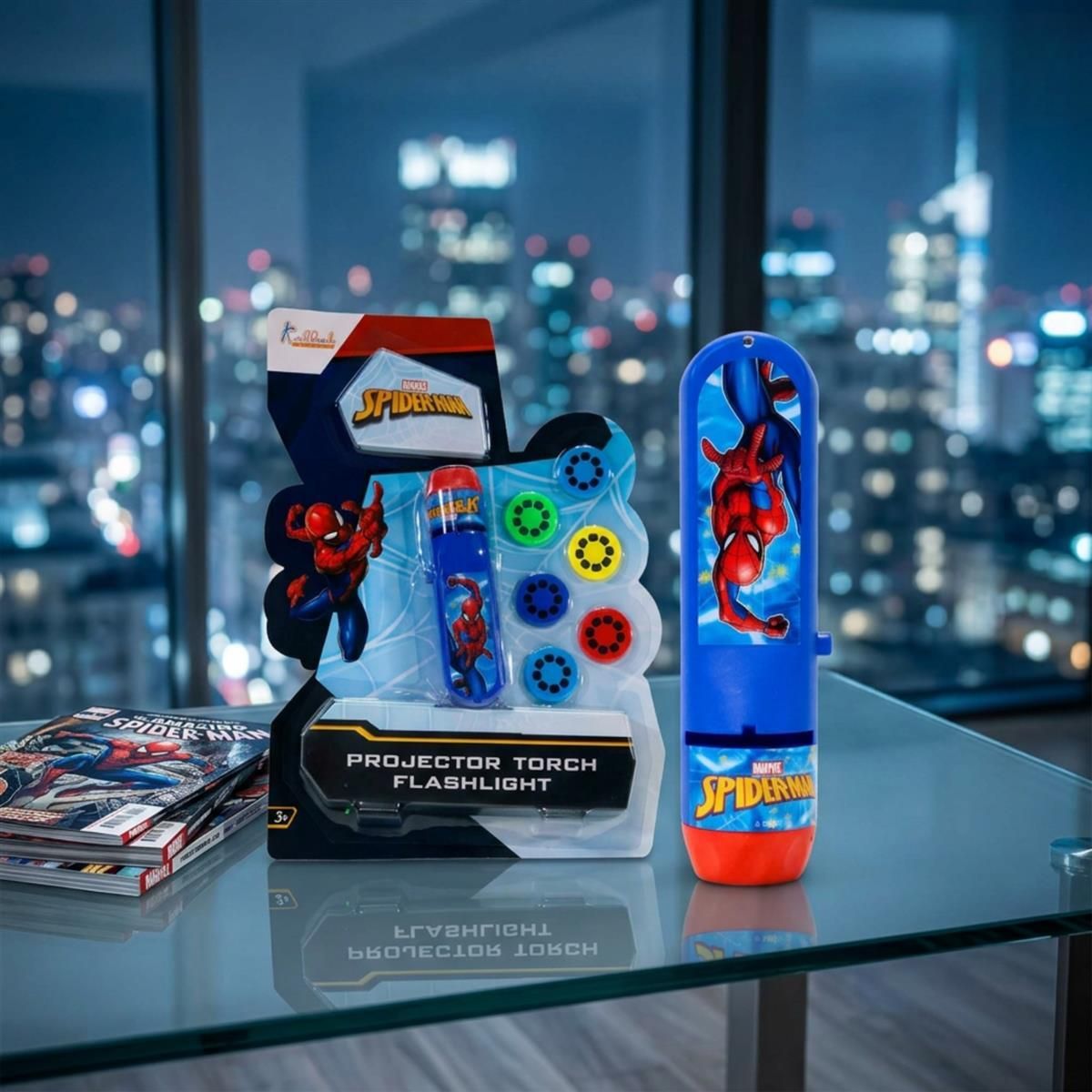 kriiddaank Spiderman Handheld Projector Torch with 3 Slides-picture-13