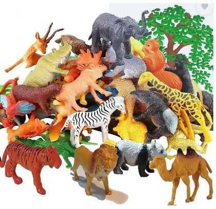 12 PC Mini Jungle Safari Realistic Wild Animal-image-4