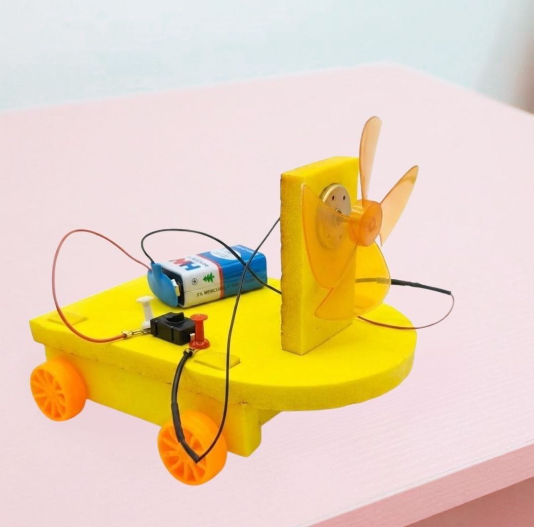 erhindia DIY Wind Power Toy Car Interactive Science Project Working Model STEM Kit-picture-36