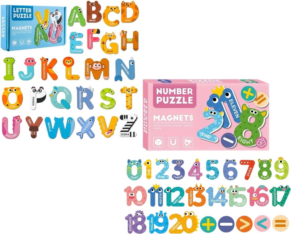 alornor Educational Learning Toy Magnetic Alphabet Number Set for Kids-M283-picture-28