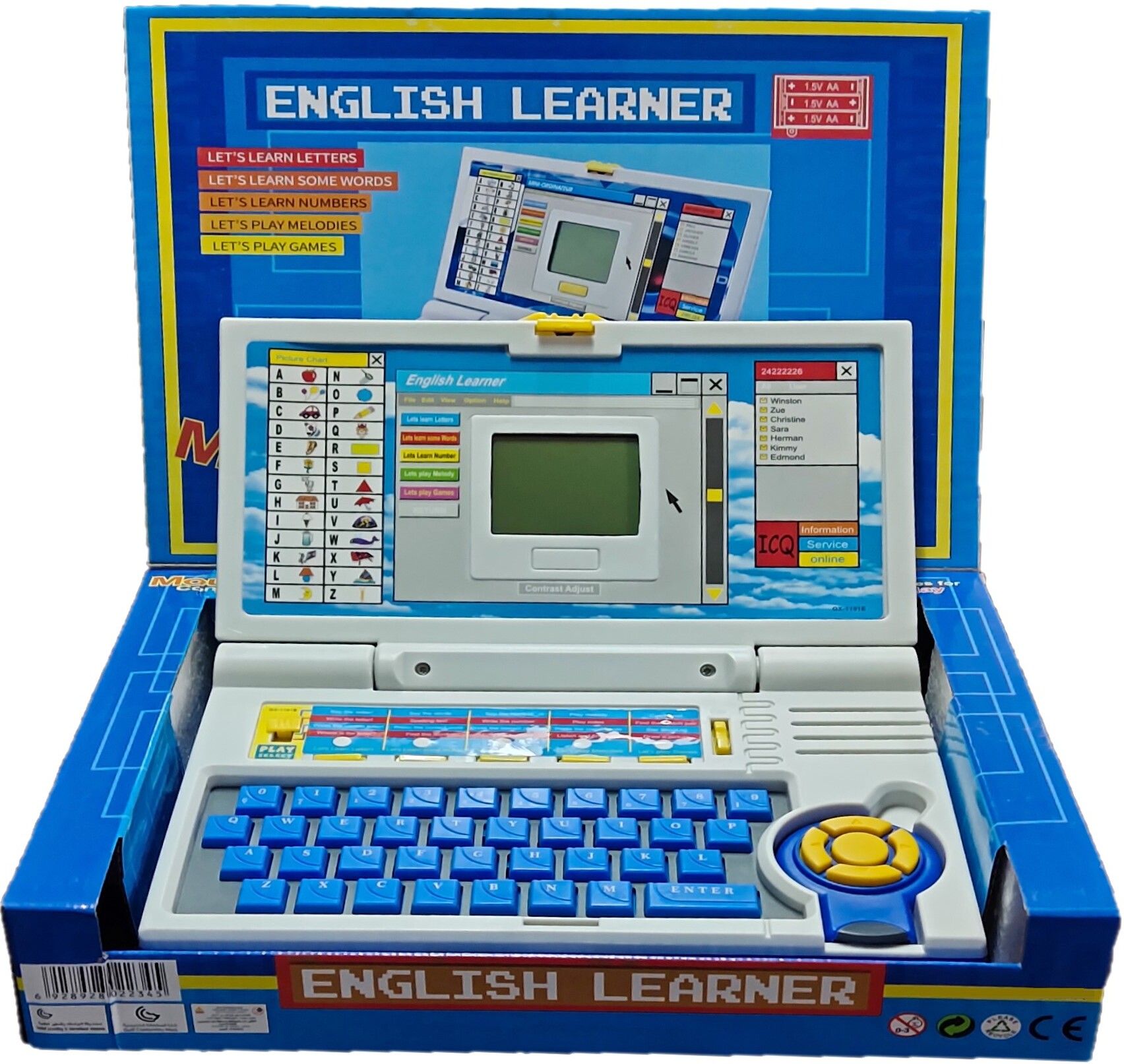 opina Educational English Learner Laptop with Fun Activities Keyboard & Mouse for Kids-picture-14