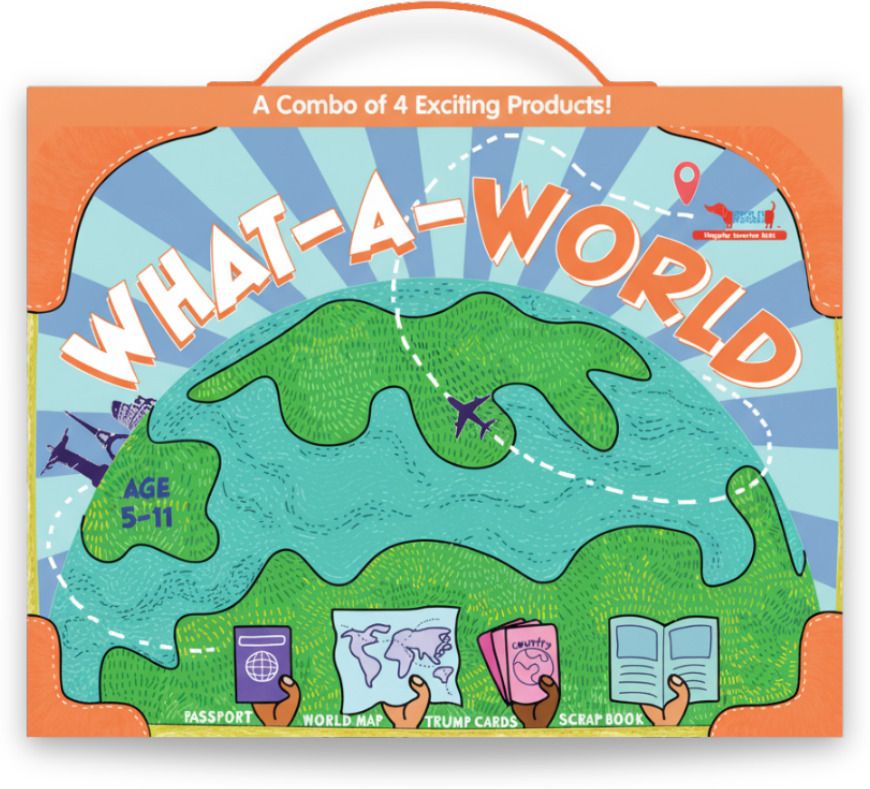 World Box Learn Geography with Maps, Passport, Scrapbook for Age 5-8, 9 -11 Years