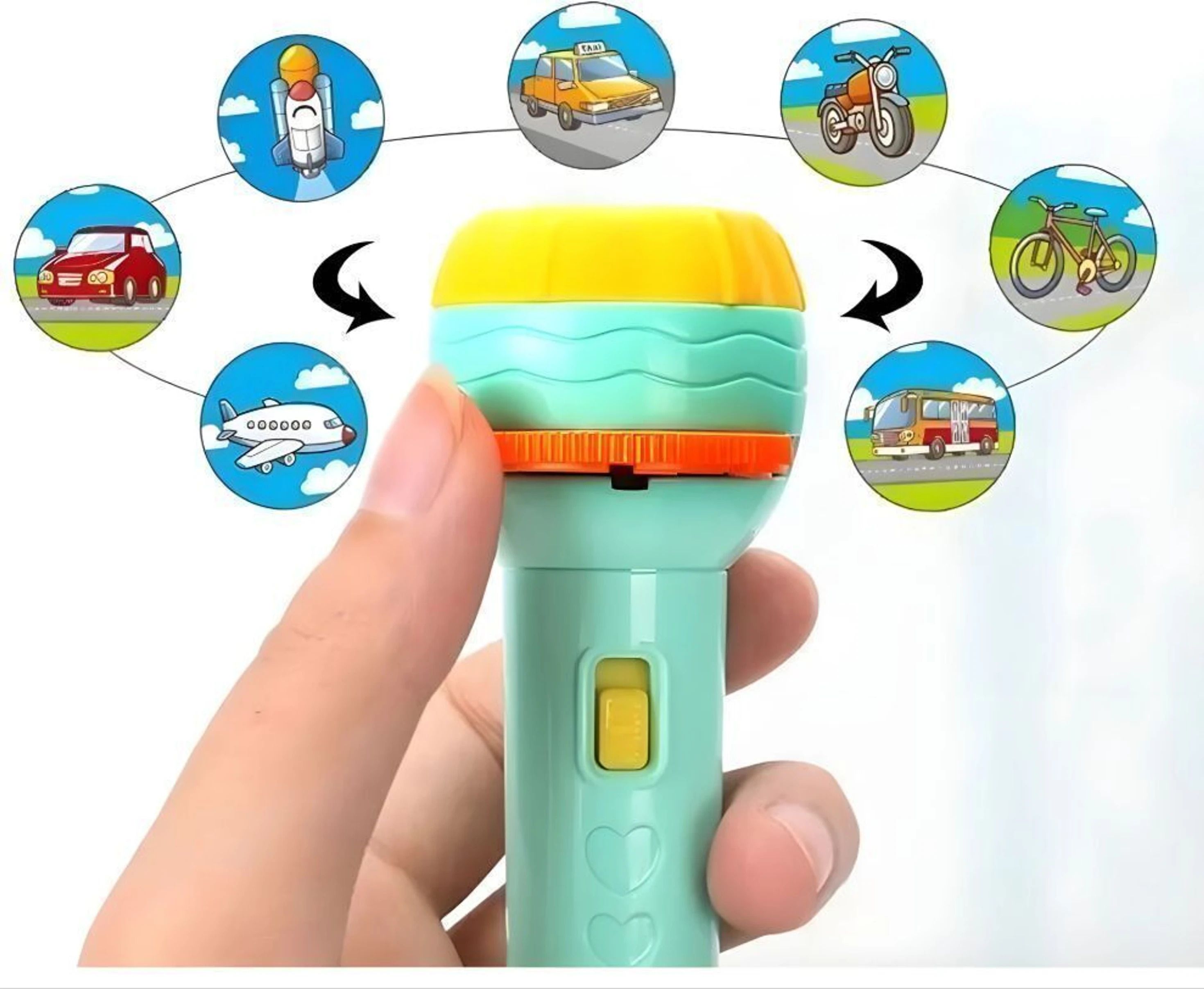mintbean Kids Projector Flashlight Toy with 3 Slides & 24 Patterns, Torch-picture-17
