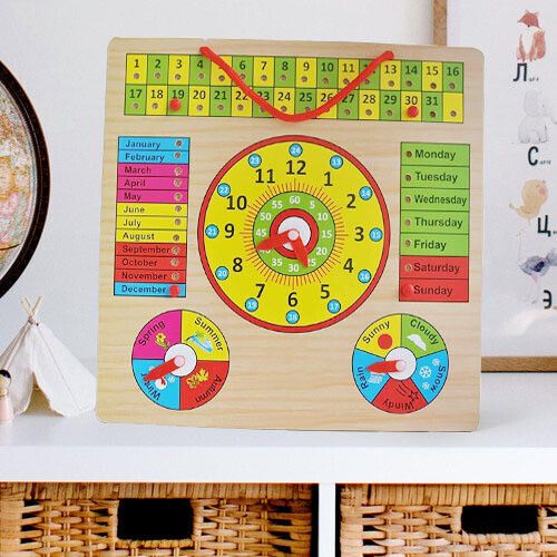 popplop Abacus Toys Time and Seasons Wooden Puzzle Toy, Educational & Learning Board-picture-16