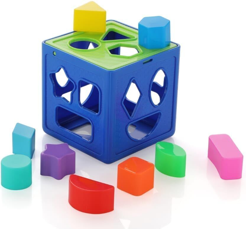 ragiluxe Montessori Shape Sorting Cube Learning Toy with Colorful Educational Blocks-picture-31