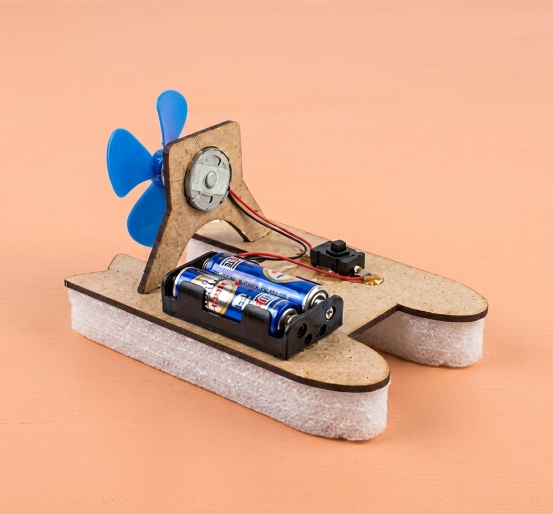 erhindia DIY Wind Powered Water Boat Innovation Science Project Working STEM Students-picture-26