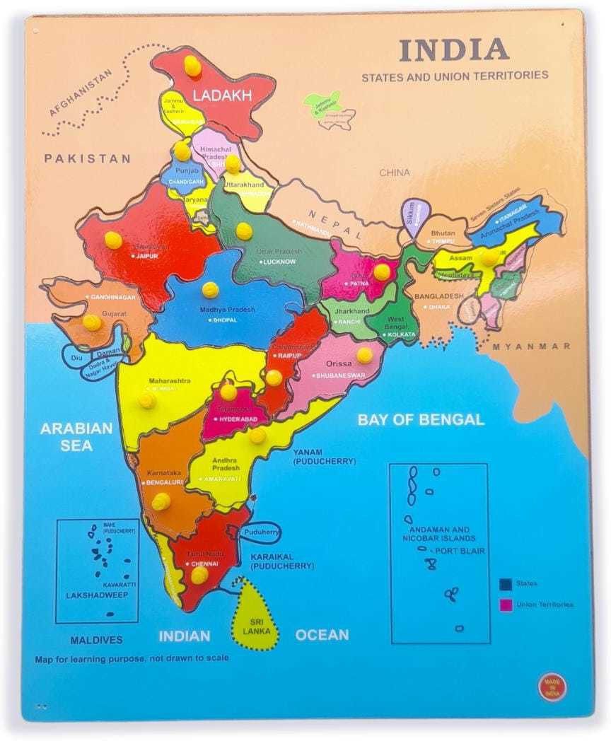 Big Size India MAP 12x15 in Board-image-5