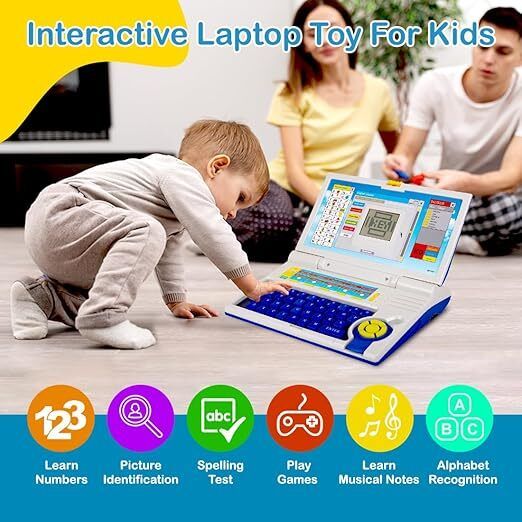 Educational Computer ABC and 123 Learning Kids Laptop with LED Display and Music-image-14