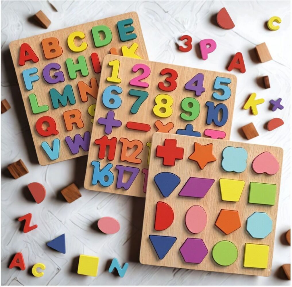 beauty bright Montessori Educational Wooden Puzzle Board for Toddlers and Preschool B1T731-picture-1