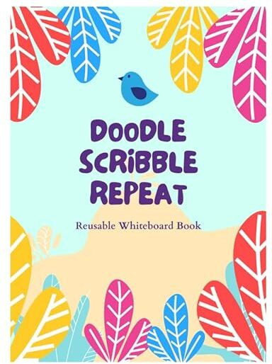jogenii Doodle scribble repeat reusable whiteboard book, designed for endless creativity image 1
