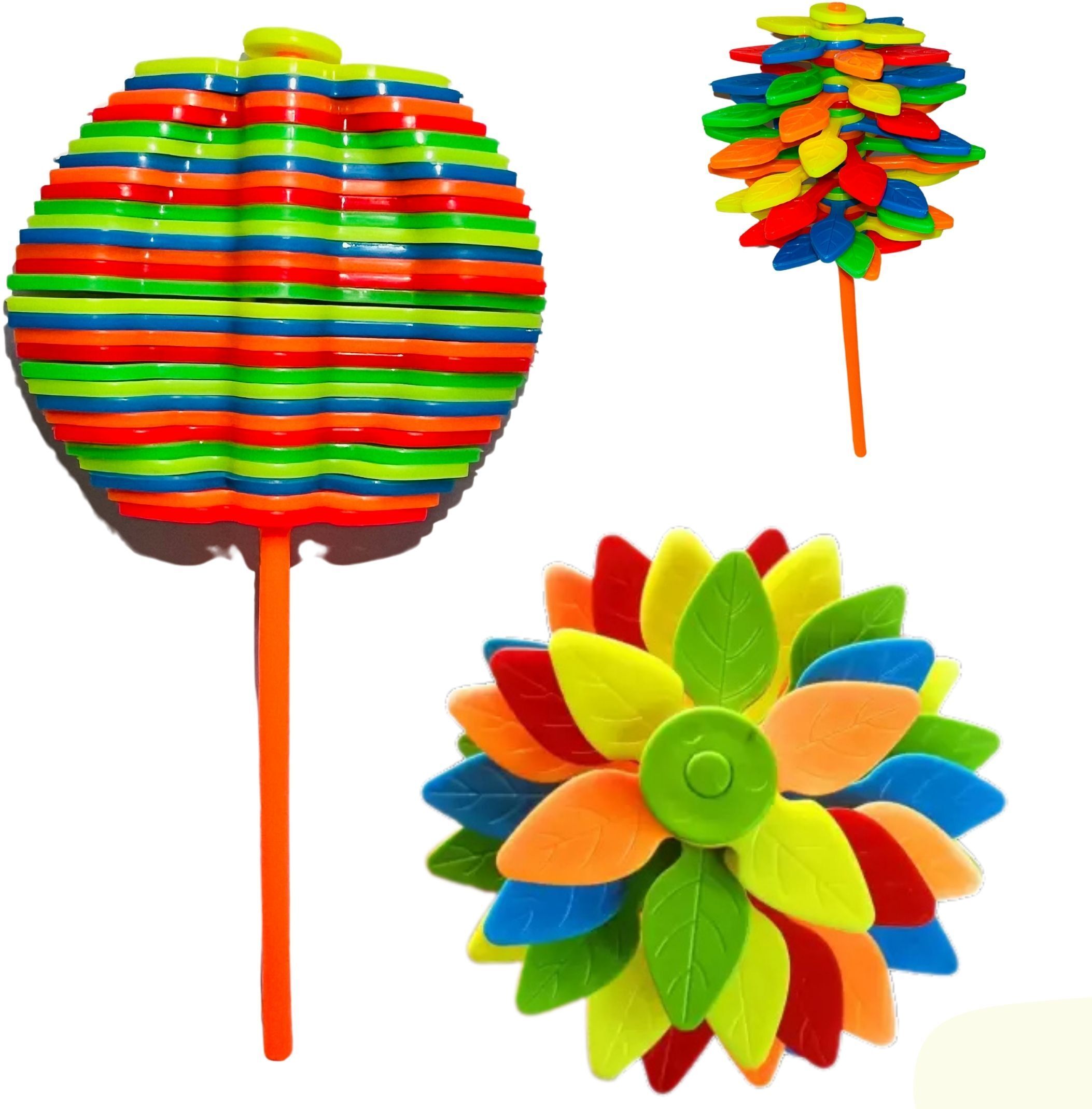 Colorful Candy Flower Toy Stick – Rotating Magic Leaf Spinner Toys for Kids-image-37