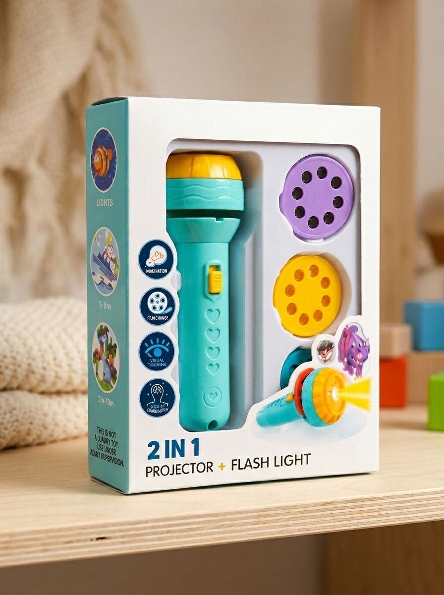 Educational Animal World Projection Flashlight Toy-image-29