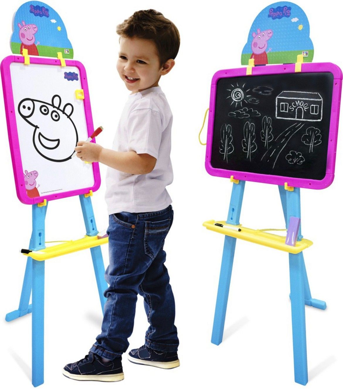 jayaansh traders 8 in 1 Magnetic Writing Easel Board for Educational Learning Activities (Peppa Pig)-picture-33