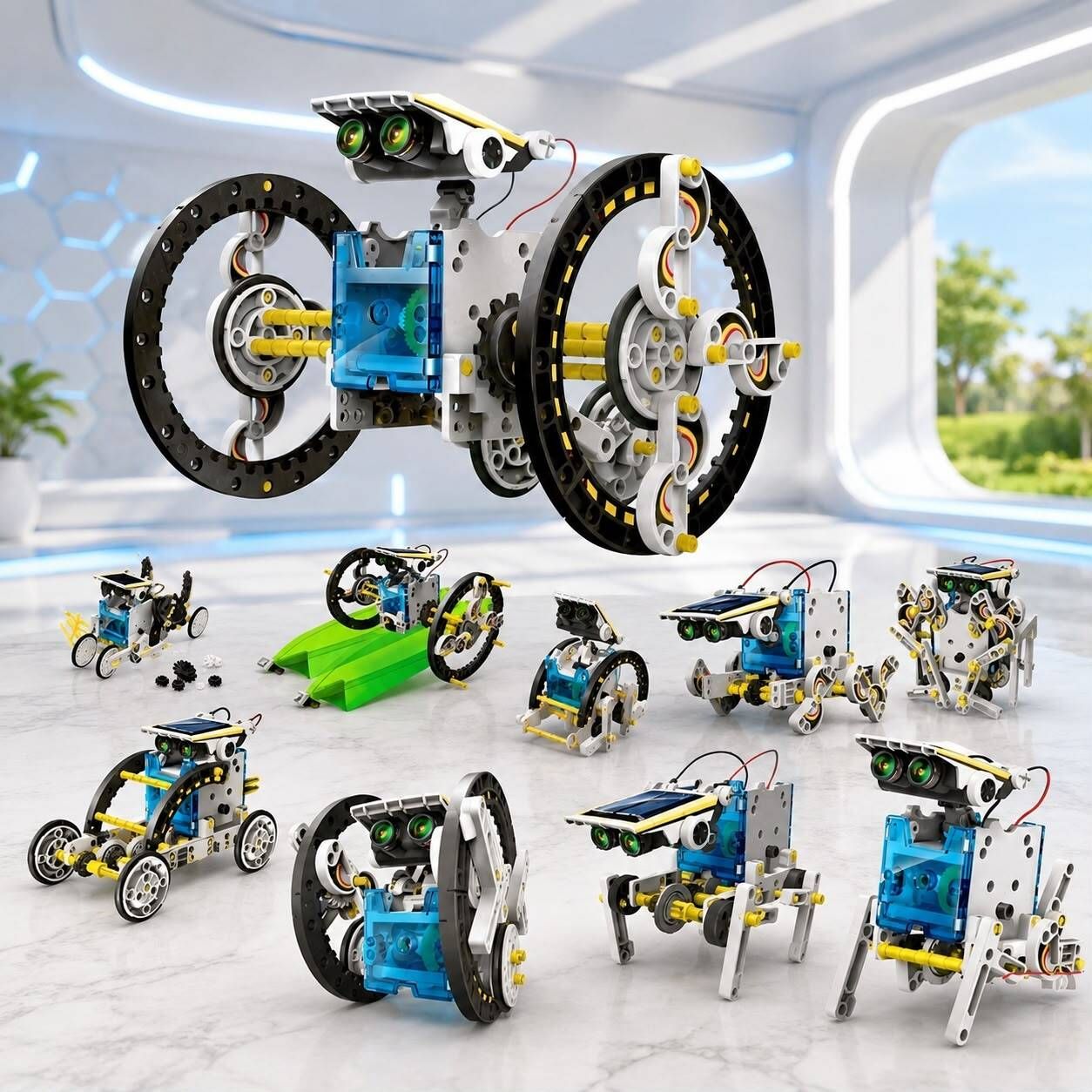 Working Models Powered by Solar Energy Solar Robot Kit 13 in 1 Learning-image-23
