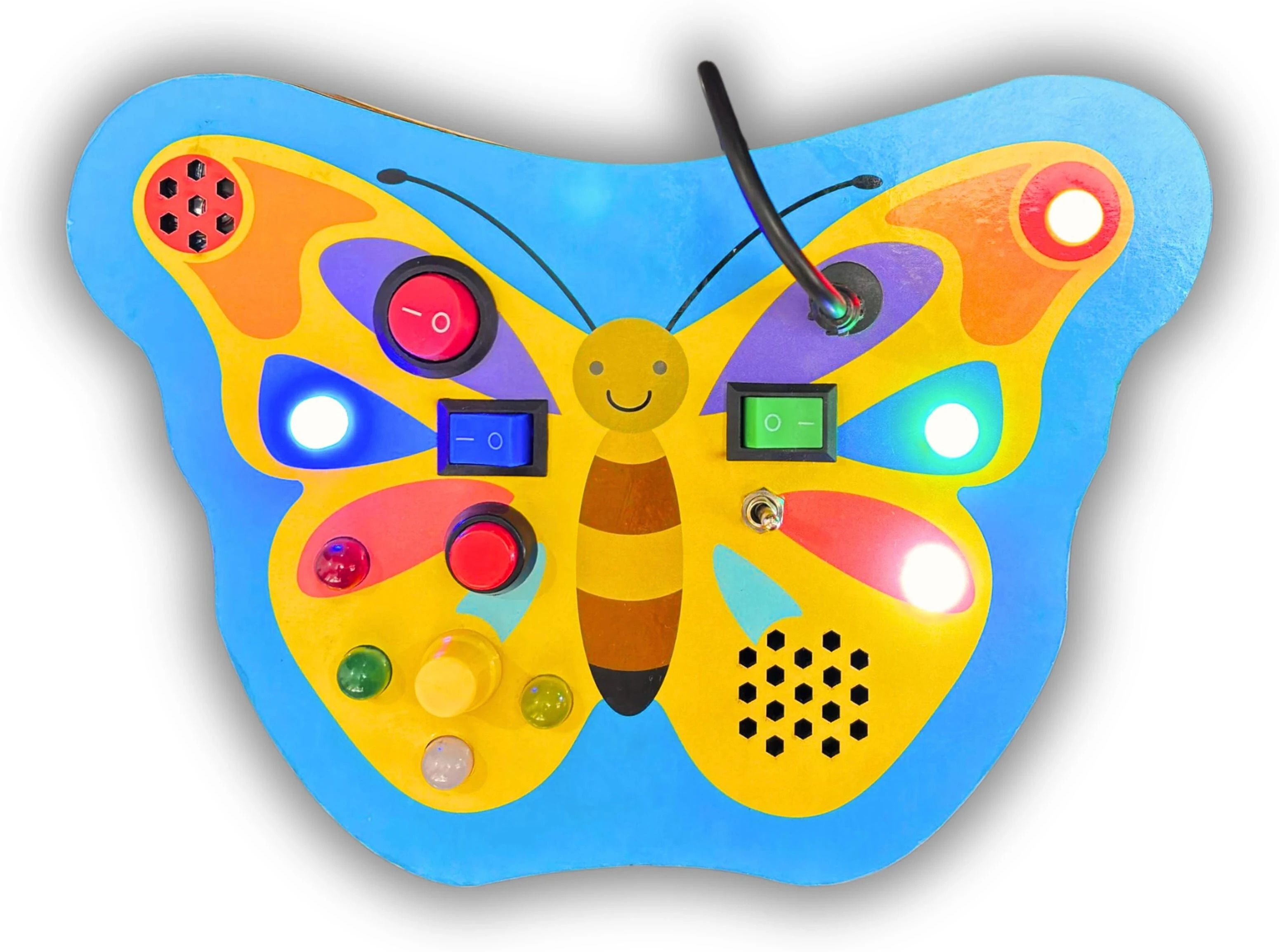 Twinkle Wings Busy Board – Montessori Toy with Lights, Sounds & Rhymes (2+)-image-21