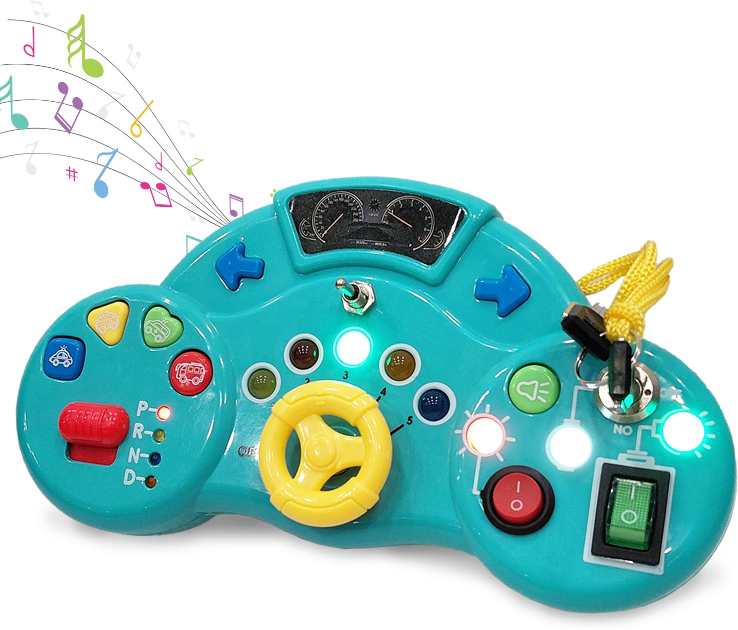 LED Light Busy Board for Kids with Steering Wheel-image-44