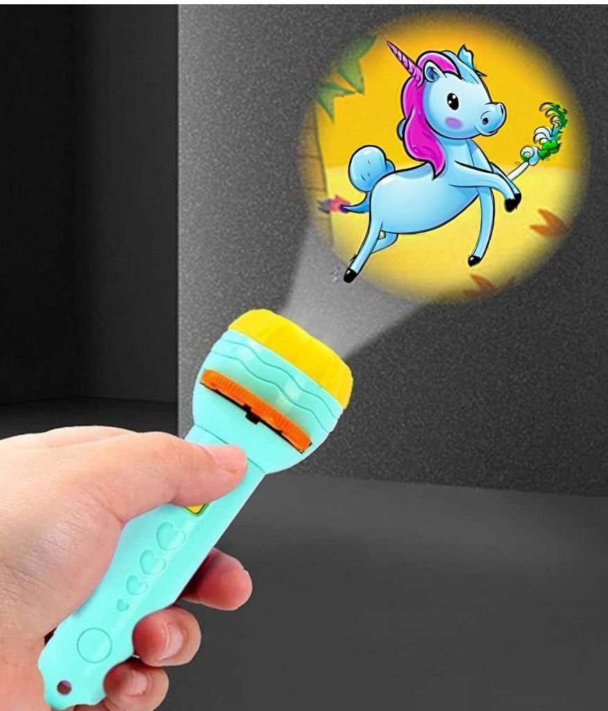 Projection Flashlight for Kids- Fun Storytelling Torch 3 Discs & 24 Images, 2+