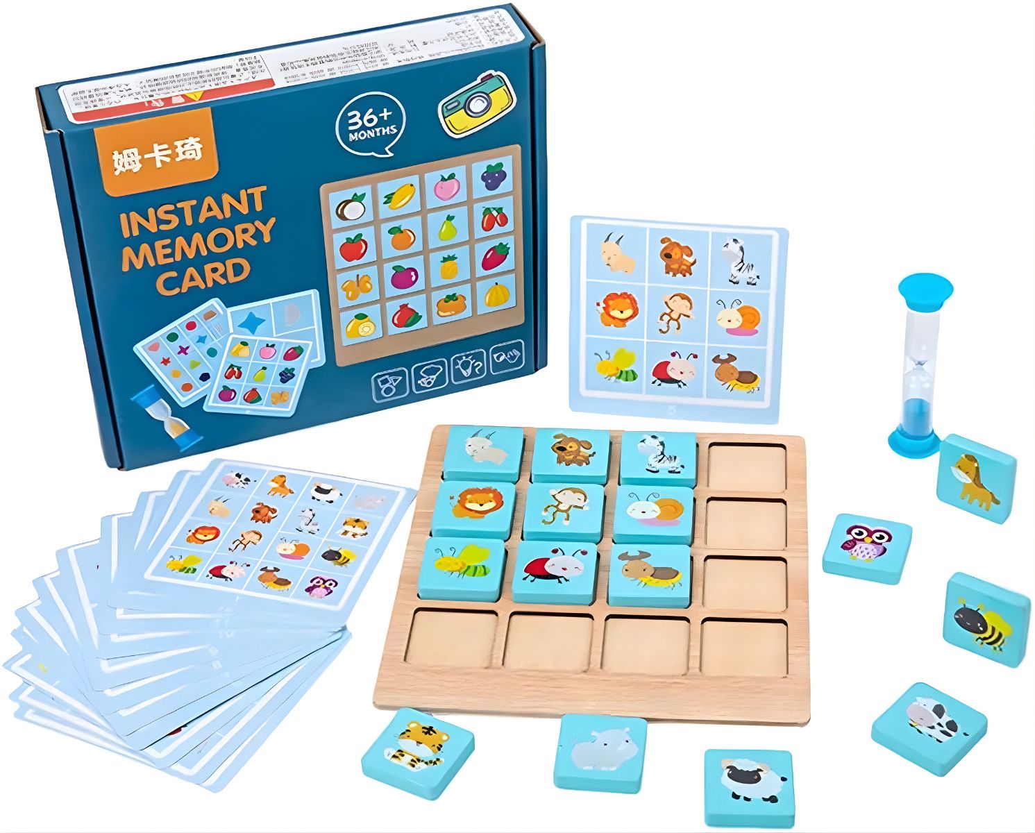 bxe brightx Wooden Instant Memory Card Game for Kids|Animal,Vehicle & Fruit Themes-picture-31
