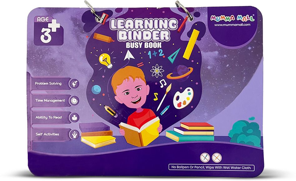 mumma mall Learning Binder Book for Kids (Ages 3+) Velcro ActivityBook with Matching,Puzzle-picture-28