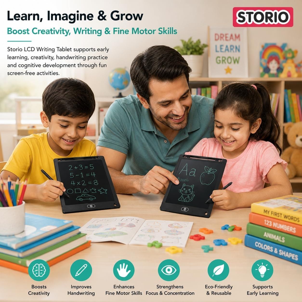 neshcart Reusable Electronic Writing Board for Kids Home School Learning-picture-37