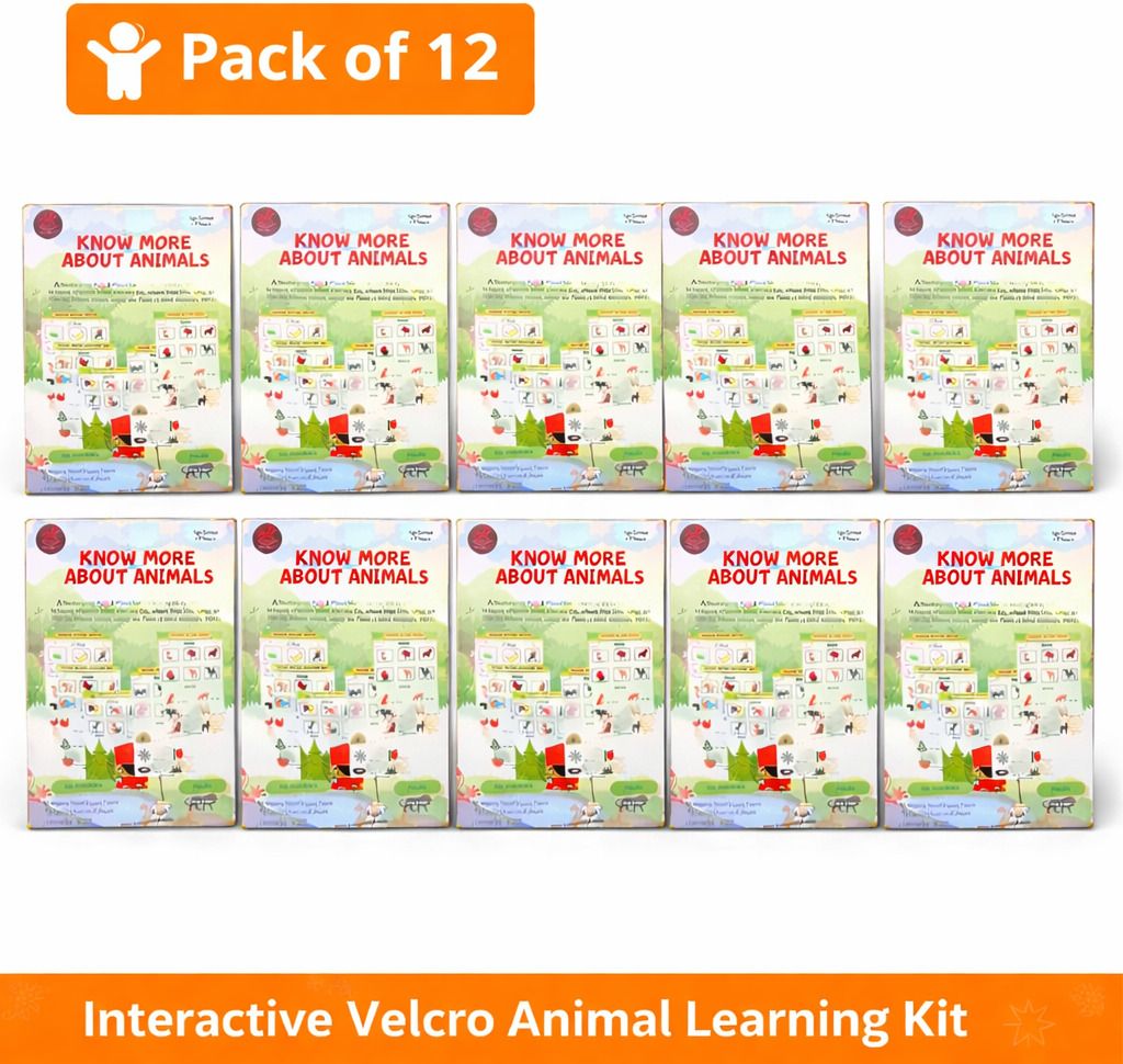 kidszentoys Kidszen Know More About Animals Velcro Activity Kit (pack of 12)for kids age 3+-picture-27