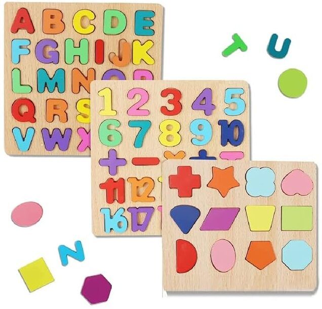 Puzzle Toys for 2 Years Old Boys & Girls (ABCD, Numbers & Shapes)-image-38