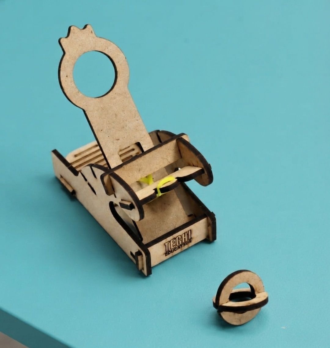 erhindia DIY Mini Wooden Catapult Launcher Working Model Science STEM Project Kit-picture-34