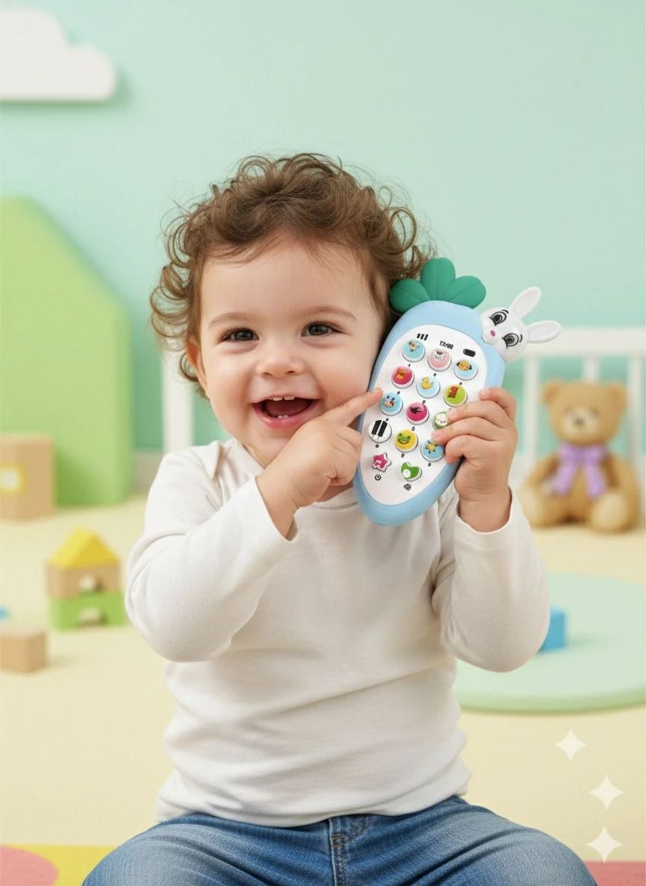 thywill solutions Musical Learning Phone Toy for Kids with Animal Sound Buttons Light-picture-0