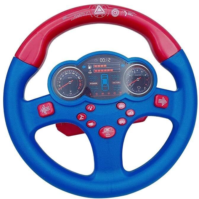 daonphari Mini Steering Wheel Toy Children's Early Education Simulation Driving Blue|-picture-12