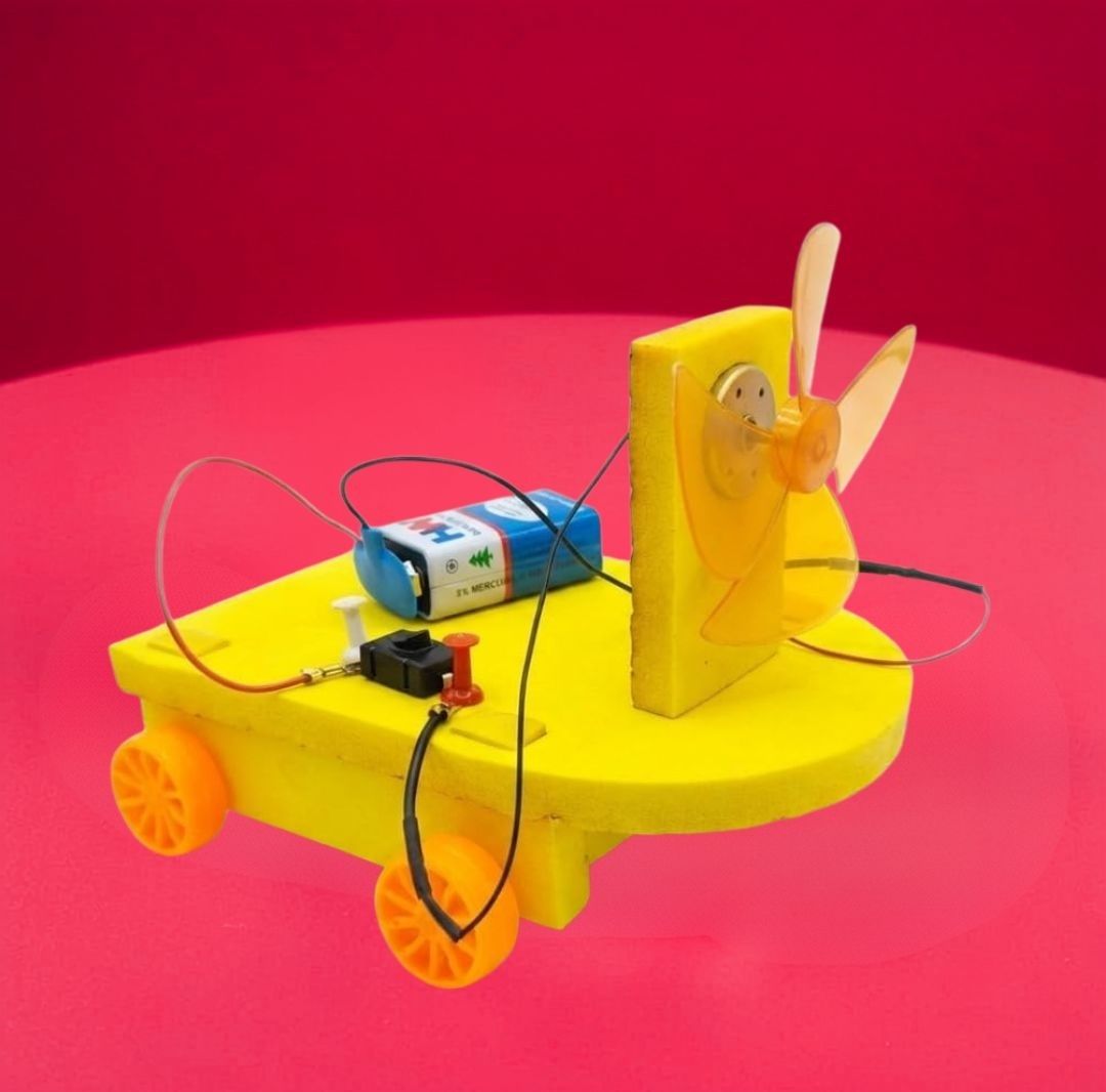 erhindia DIY Wind Power Toy Car Science Learning Working Model Kit for School Kids-picture-40