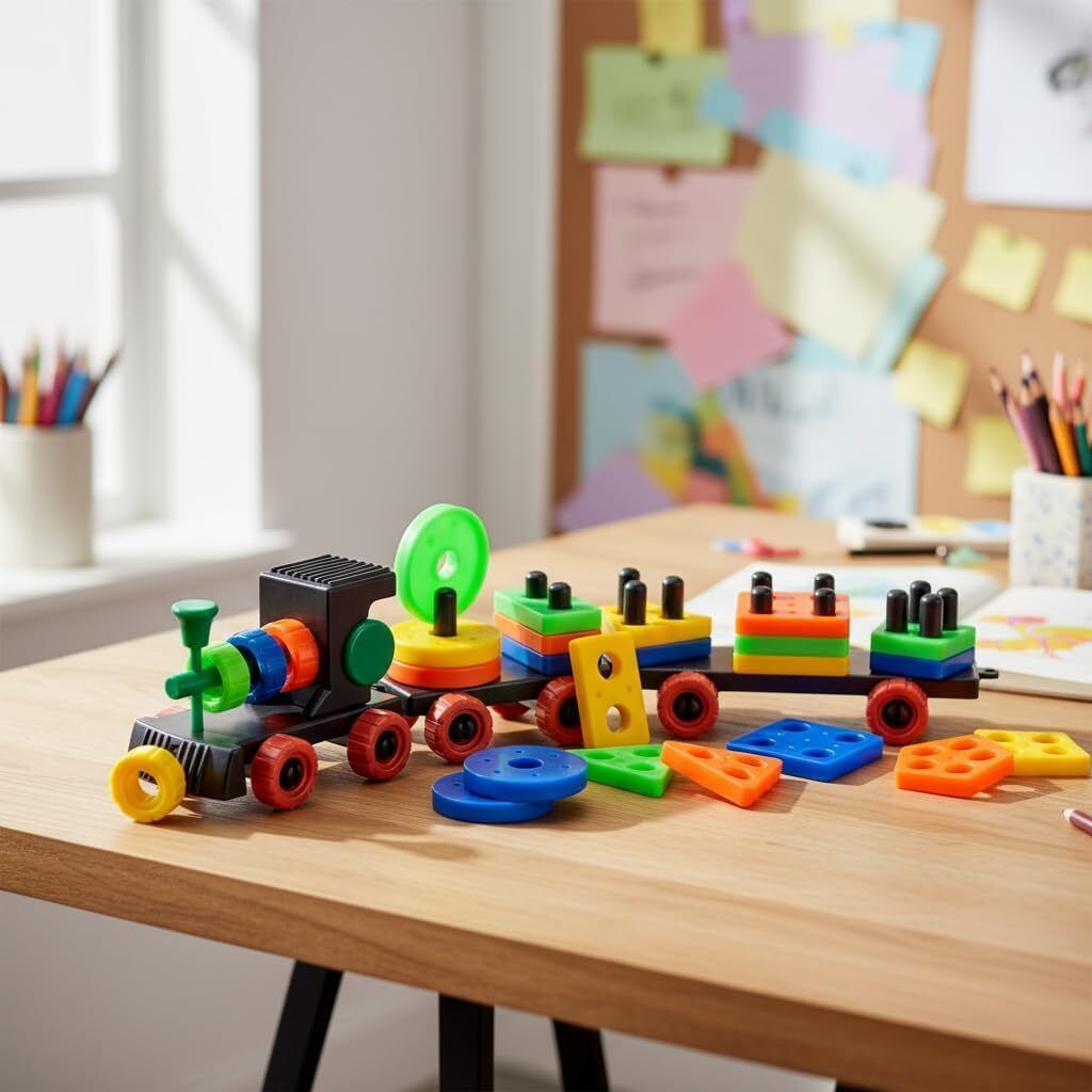 Shape Sorting, Stacking & Learning Educational Train for Kids-image-11