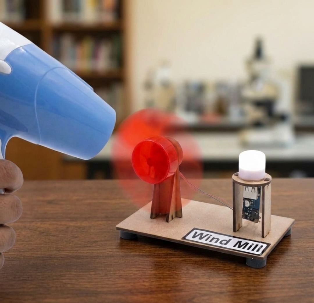 erhindia DIY Wind Mill School Students Science Project Kit STEM Physics Working Model-picture-1