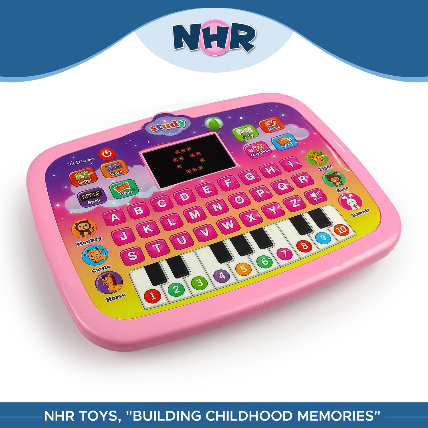 nhr Educational Computer for Kids, Intelligence Game Toy with Sound for Kids-picture-29