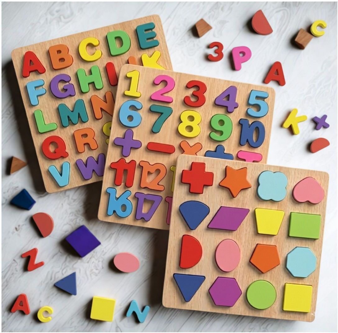 beauty bright Educational Wooden Puzzle Board for Kids Alphabet Number Shape Activity B1T704-picture-30