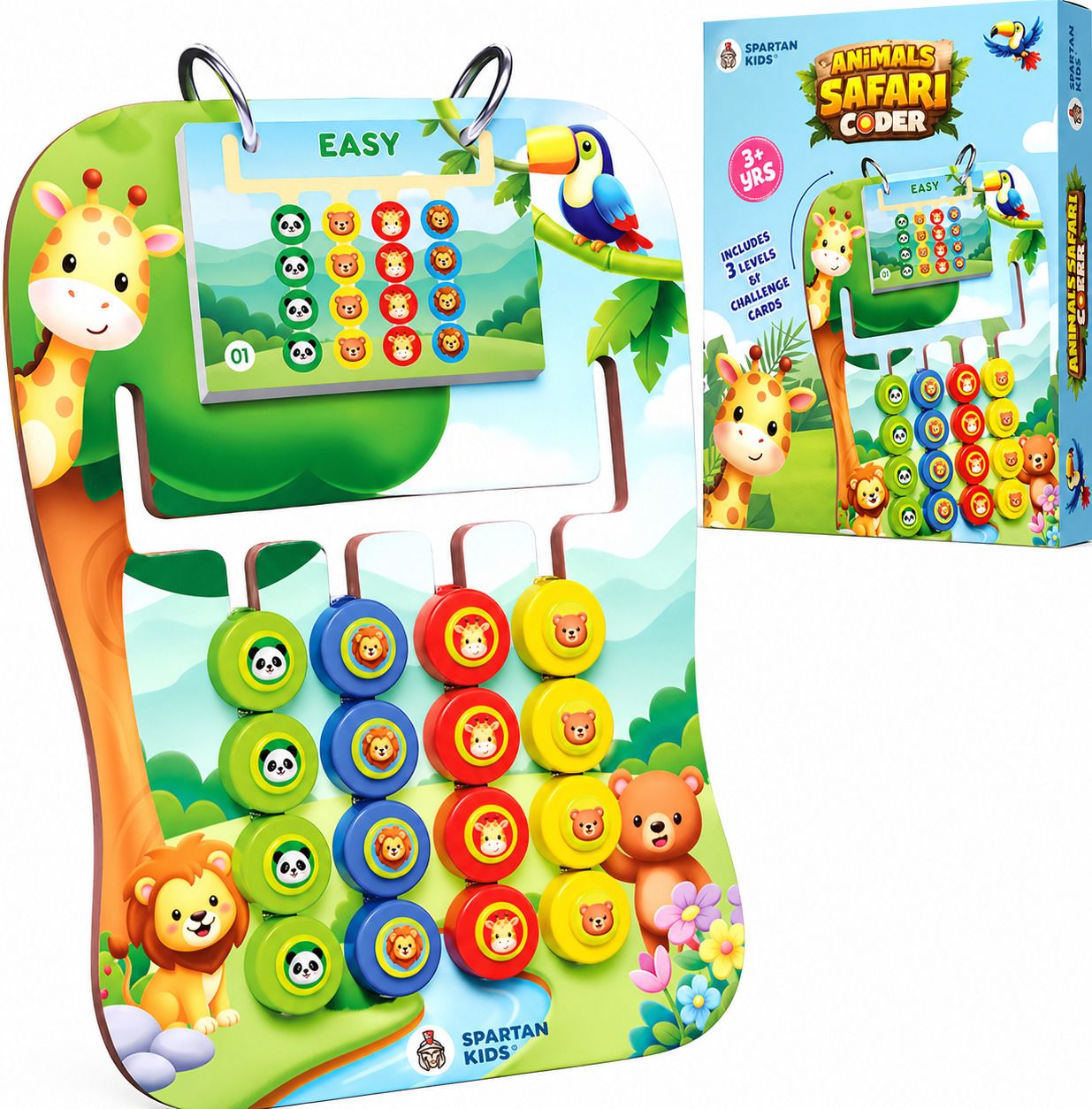 Animals Safari Coding Game Toy for Kids, Brain Development Logical Puzzle-image-4