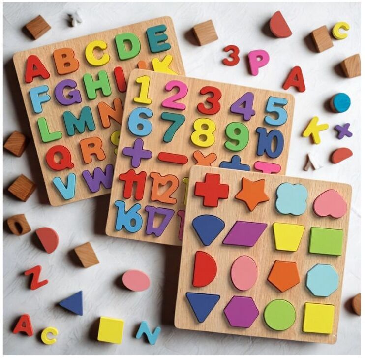 beauty bright 3in1 Wooden Alphabet Number Shape Learning Puzzel Board Set WD-511-picture-42