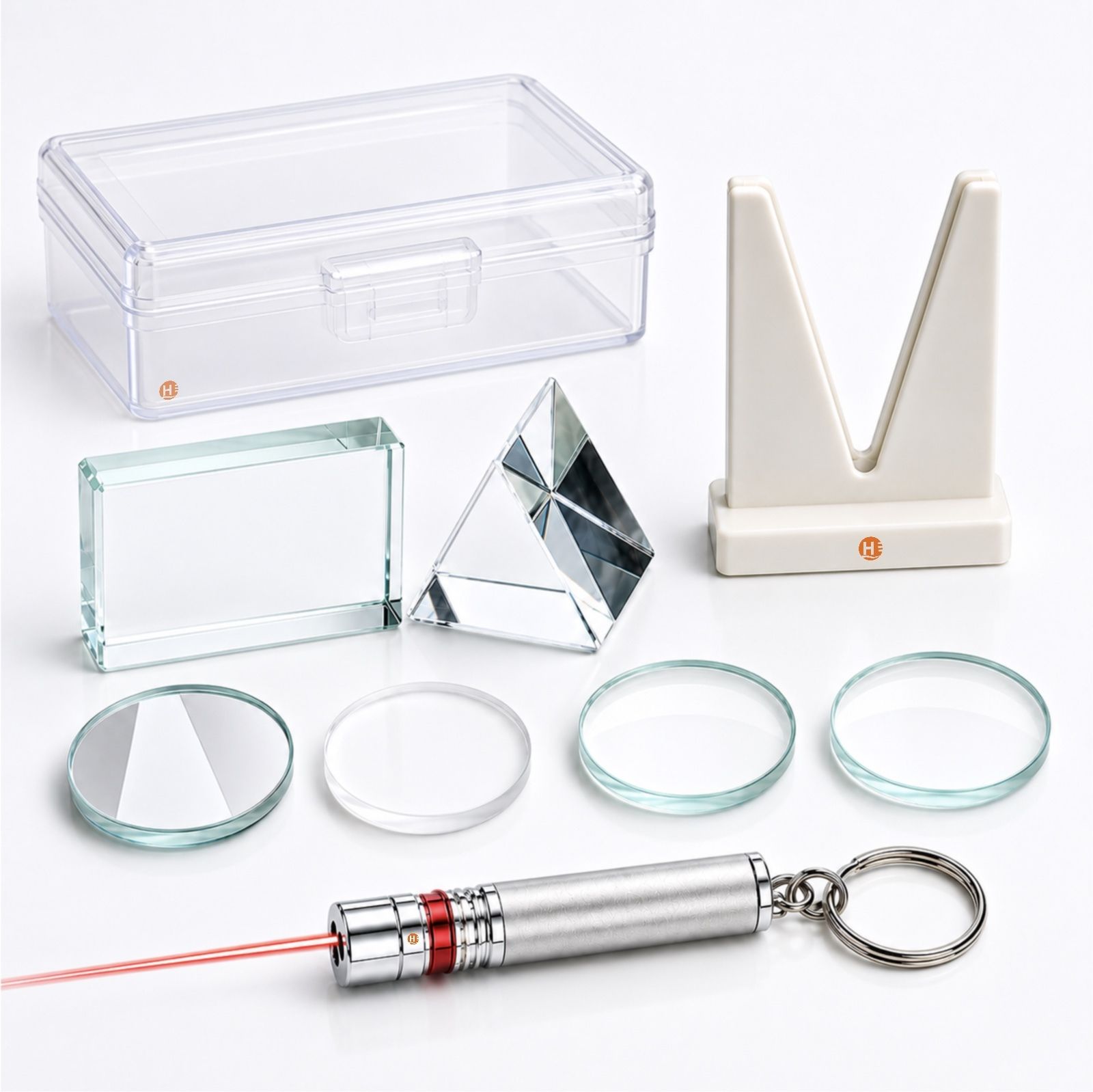 Optical Physics DIY Kit with Slab, Lenses, Mirrors,Stand & Laser for CBSSE/NCERT-image-1